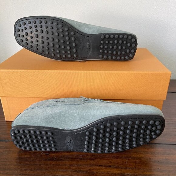 Tod's Men's Blue Suede Penny Loafer Shoes, XXM0LR00011RE0B211 - Picture 6 of 11